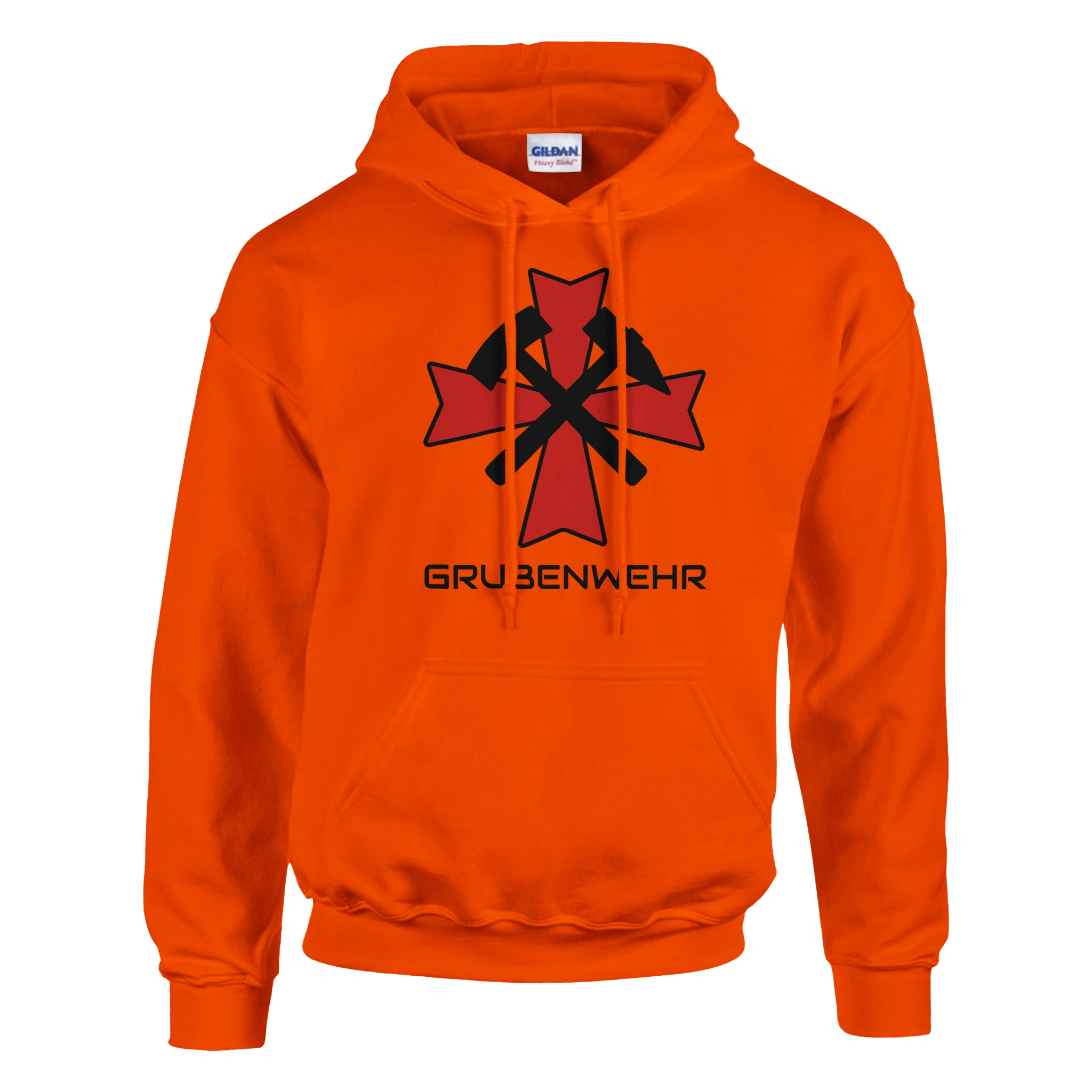 Orangener Grubenwehr Kapuzenpullover von Kumpel-Nostalgie