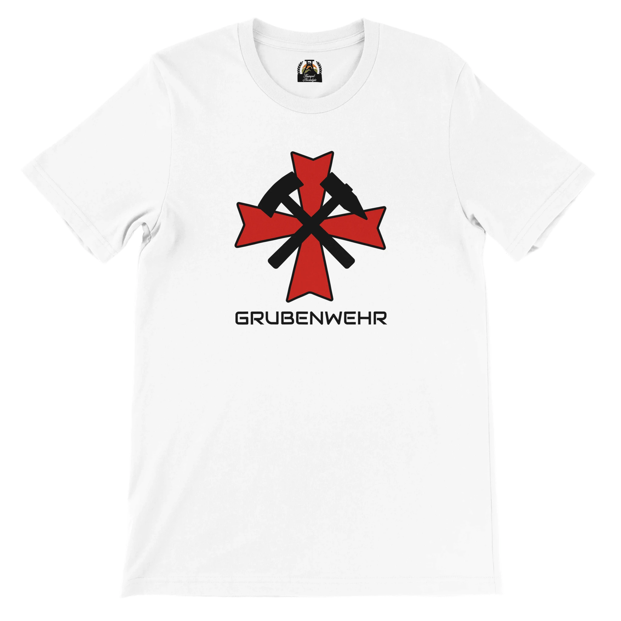 Weißes Bergbau Grubenwehr T-Shirt von Kumpel-Nostalgie