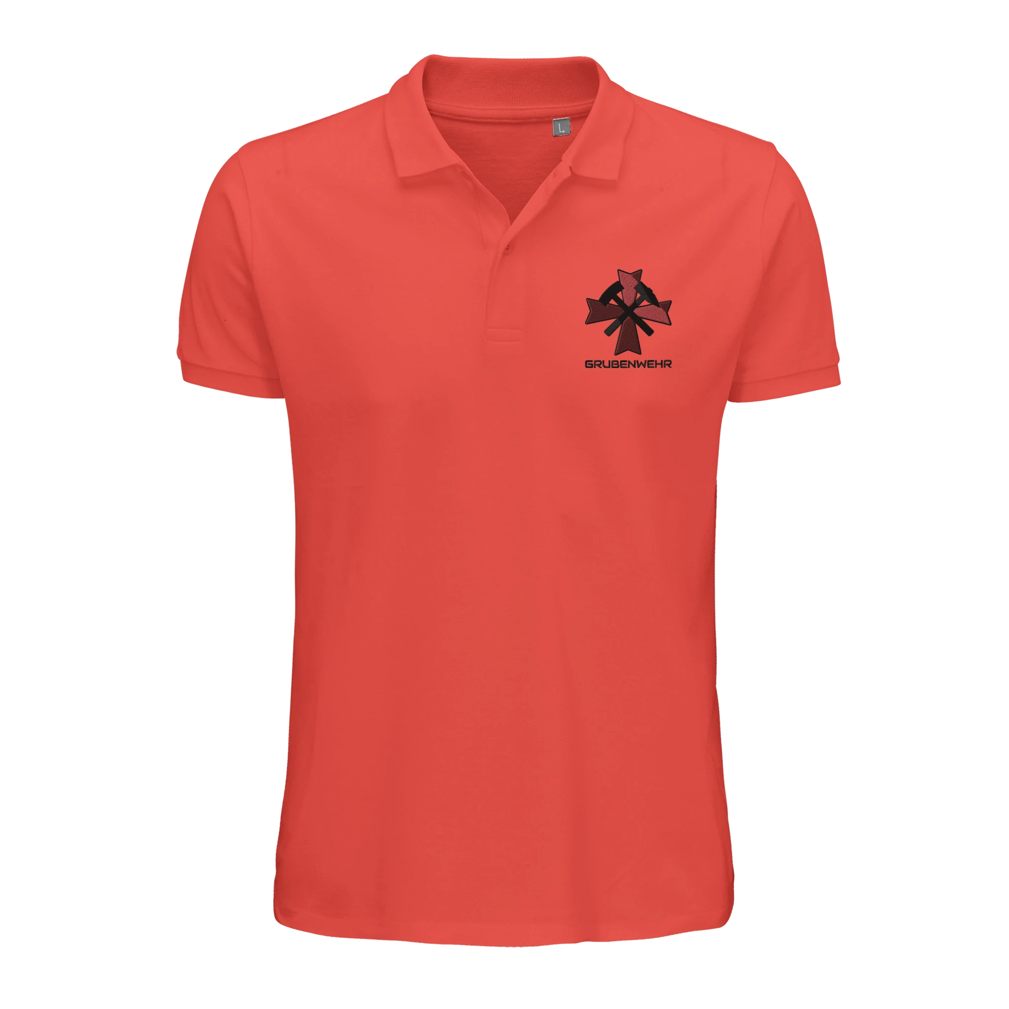 Orangenes Bergbau Grubenwehr Poloshirt