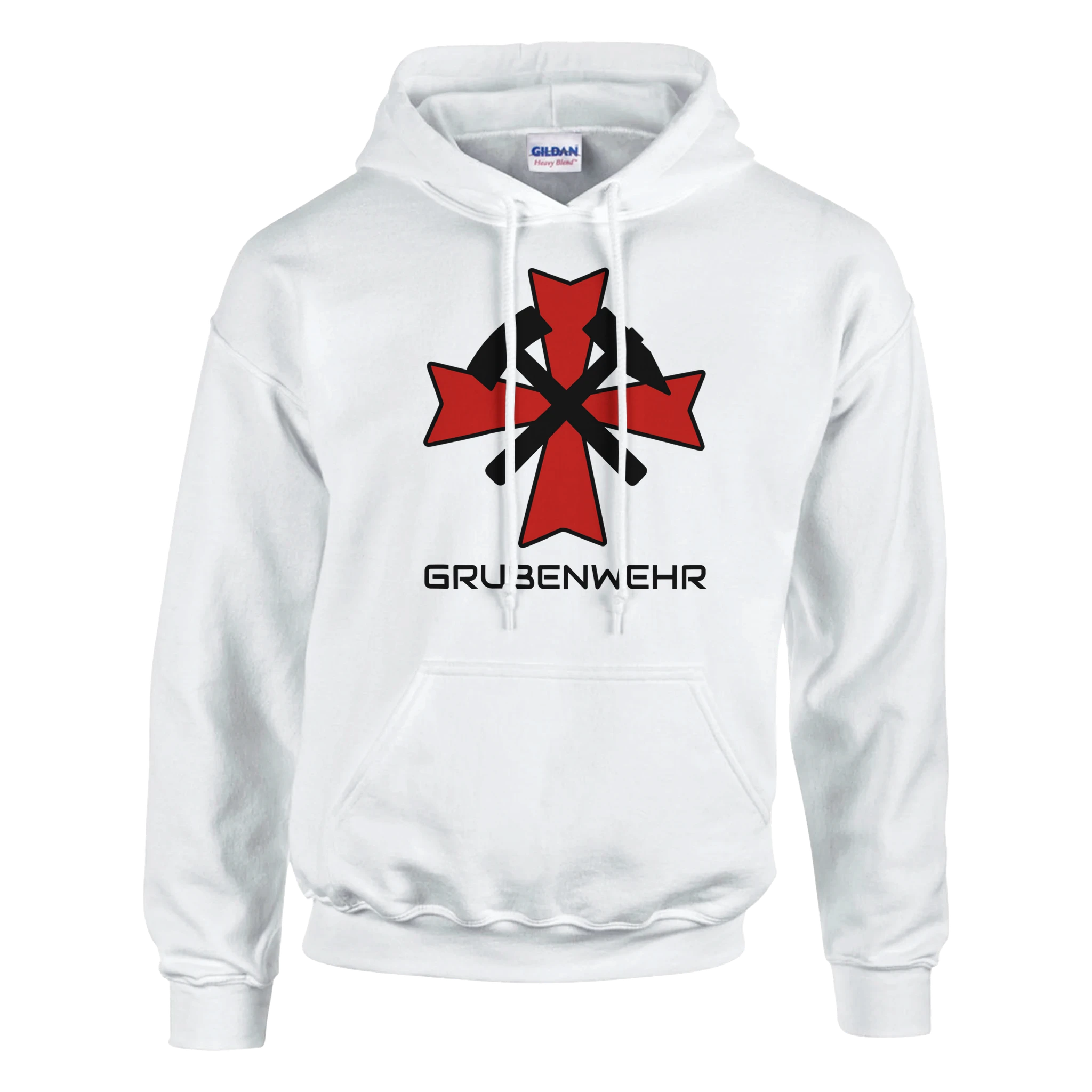 Weißer Grubenwehr Kapuzenpullover von Kumpel-Nostalgie